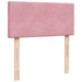 Pat box spring cu saltea, roz, 90x200 cm, catifea - WALTI WALTI