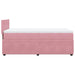 Pat box spring cu saltea, roz, 90x200 cm, catifea - WALTI WALTI
