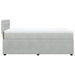 Pat box spring cu saltea, gri deschis, 90x200 cm, catifea - WALTI WALTI