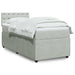 Pat box spring cu saltea, gri deschis, 90x200 cm, catifea - WALTI WALTI