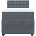 Pat box spring cu saltea, gri închis, 90x200 cm, catifea - WALTI WALTI