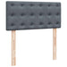 Pat box spring cu saltea, gri închis, 90x200 cm, catifea - WALTI WALTI