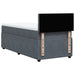 Pat box spring cu saltea, gri închis, 90x200 cm, catifea - WALTI WALTI