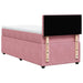 Pat box spring cu saltea, roz, 90x200 cm, catifea - WALTI WALTI