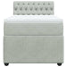 Pat box spring cu saltea, gri deschis, 90x200 cm, catifea - WALTI WALTI