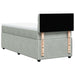Pat box spring cu saltea, gri deschis, 90x200 cm, catifea - WALTI WALTI