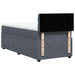 Pat box spring cu saltea, gri închis, 90x200 cm, catifea - WALTI WALTI