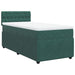 Pat box spring cu saltea, verde închis, 90x200 cm, catifea - WALTI WALTI