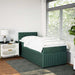 Pat box spring cu saltea, verde închis, 90x200 cm, catifea - WALTI WALTI