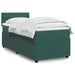 Pat box spring cu saltea, verde închis, 90x200 cm, catifea - WALTI WALTI