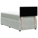 Pat box spring cu saltea, gri deschis, 90x200 cm, catifea - WALTI WALTI