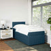 Pat box spring cu saltea, albastru, 90x200 cm, catifea - WALTI WALTI