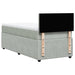 Pat box spring cu saltea, gri deschis, 100x200 cm, catifea - WALTI WALTI