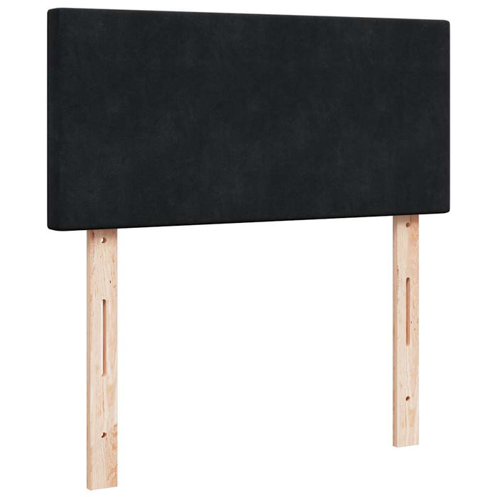 Pat box spring cu saltea, negru, 100x200 cm, catifea - WALTI WALTI