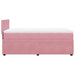 Pat box spring cu saltea, roz, 100x200 cm, catifea - WALTI WALTI