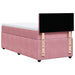 Pat box spring cu saltea, roz, 100x200 cm, catifea - WALTI WALTI