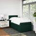 Pat box spring cu saltea, verde închis, 100x200 cm, catifea - WALTI WALTI