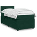 Pat box spring cu saltea, verde închis, 100x200 cm, catifea - WALTI WALTI