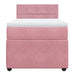 Pat box spring cu saltea, roz, 100x200 cm, catifea - WALTI WALTI