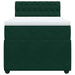 Pat box spring cu saltea, verde închis, 100x200 cm, catifea - WALTI WALTI