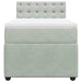 Pat box spring cu saltea, gri deschis, 100x200 cm, catifea - WALTI WALTI