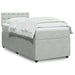 Pat box spring cu saltea, gri deschis, 100x200 cm, catifea - WALTI WALTI