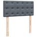 Pat box spring cu saltea, gri închis, 100x200 cm, catifea - WALTI WALTI