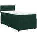 Pat box spring cu saltea, verde închis, 100x200 cm, catifea - WALTI WALTI