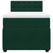 Pat box spring cu saltea, verde închis, 100x200 cm, catifea - WALTI WALTI