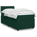 Pat box spring cu saltea, verde închis, 100x200 cm, catifea - WALTI WALTI