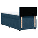 Pat box spring cu saltea, albastru, 100x200 cm, catifea - WALTI WALTI