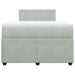 Pat box spring cu saltea, gri deschis, 120x190 cm, catifea - WALTI WALTI