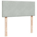 Pat box spring cu saltea, gri deschis, 120x190 cm, catifea - WALTI WALTI