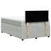 Pat box spring cu saltea, gri deschis, 120x190 cm, catifea - WALTI WALTI