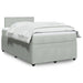 Pat box spring cu saltea, gri deschis, 120x190 cm, catifea - WALTI WALTI