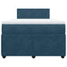 Pat box spring cu saltea, albastru, 120x190 cm, catifea - WALTI WALTI