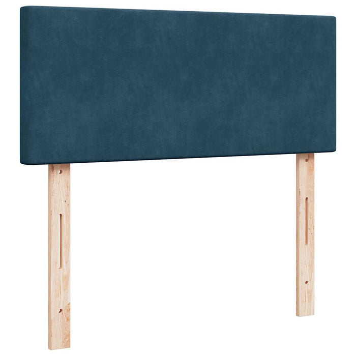 Pat box spring cu saltea, albastru, 120x190 cm, catifea - WALTI WALTI
