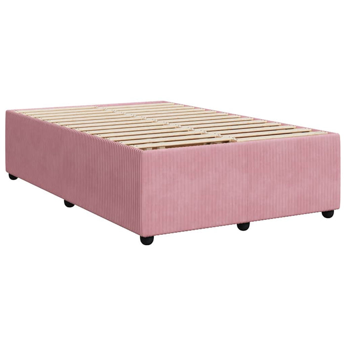 Pat box spring cu saltea, negru, 120x190 cm, catifea WALTI