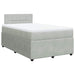 Pat box spring cu saltea, gri deschis, 120x190 cm, catifea - WALTI WALTI