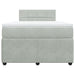 Pat box spring cu saltea, gri deschis, 120x190 cm, catifea - WALTI WALTI