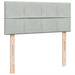 Pat box spring cu saltea, gri deschis, 120x190 cm, catifea - WALTI WALTI