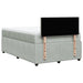 Pat box spring cu saltea, gri deschis, 120x190 cm, catifea - WALTI WALTI