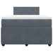 Pat box spring cu saltea, gri închis, 120x190 cm, catifea - WALTI WALTI
