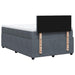Pat box spring cu saltea, gri închis, 120x190 cm, catifea - WALTI WALTI