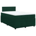 Pat box spring cu saltea, verde închis, 120x190 cm, catifea - WALTI WALTI