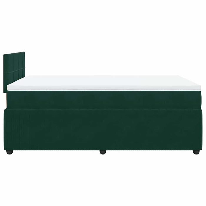 Pat box spring cu saltea, verde închis, 120x190 cm, catifea - WALTI WALTI