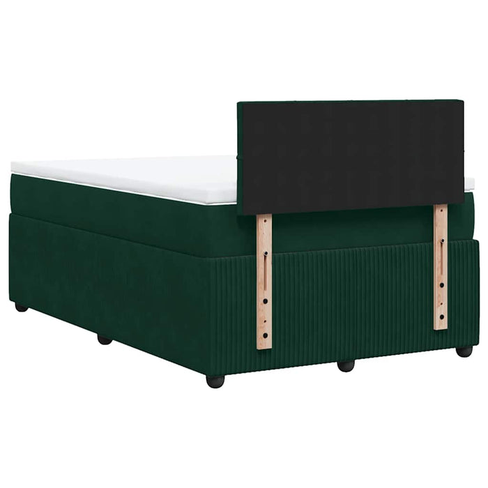 Pat box spring cu saltea, verde închis, 120x190 cm, catifea - WALTI WALTI