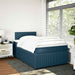 Pat box spring cu saltea, albastru, 120x190 cm, catifea - WALTI WALTI