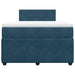 Pat box spring cu saltea, albastru, 120x190 cm, catifea - WALTI WALTI