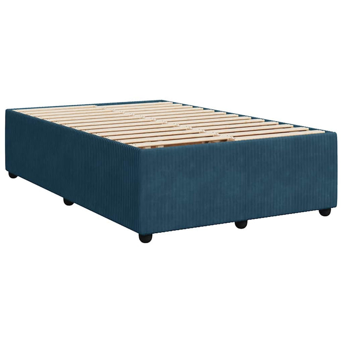 Pat box spring cu saltea, albastru, 120x190 cm, catifea - WALTI WALTI